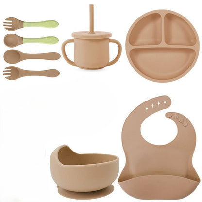 8 /12-teiliges personalisiertes Baby-Essensset aus Silikon