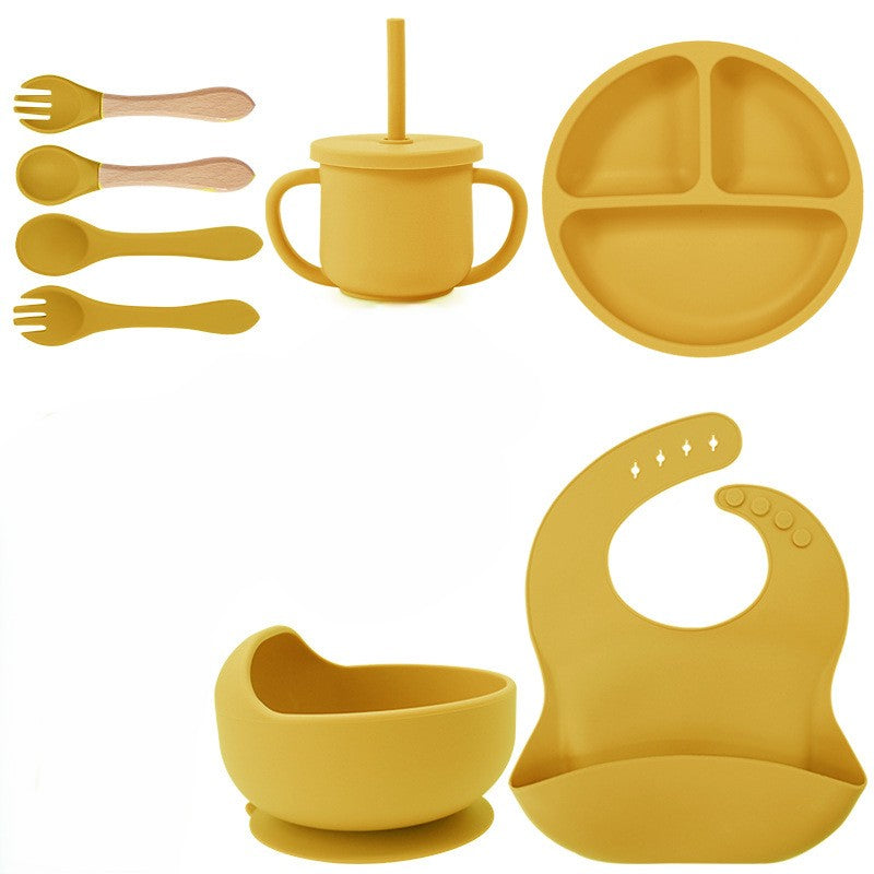 8 /12-teiliges personalisiertes Baby-Essensset aus Silikon